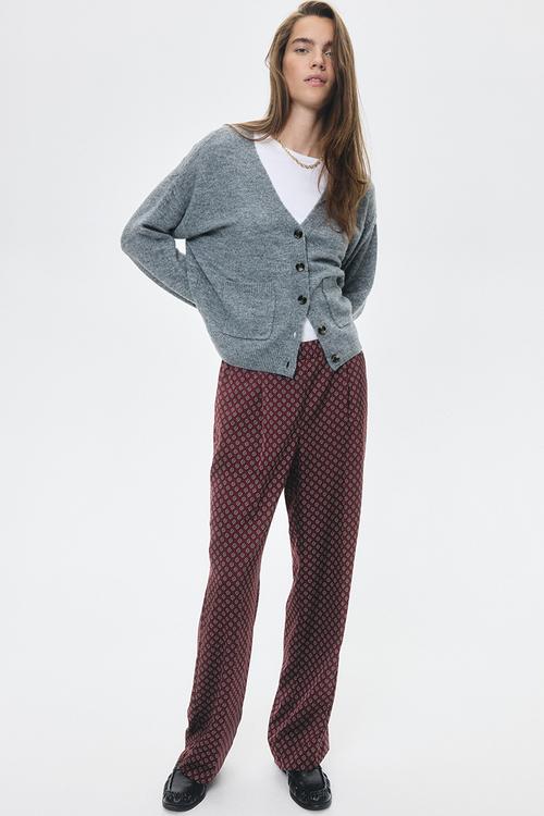 Pull-on trousers - burgundy/patterned 