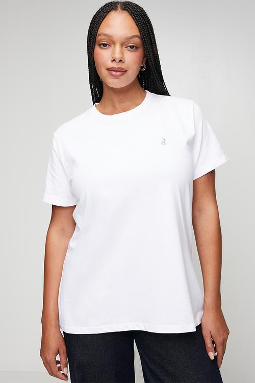 Plus wmn allie short sleeve T-shirt - white