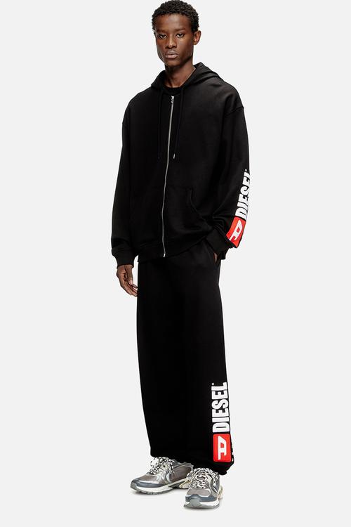 S-boxt-zip-hood-div - black