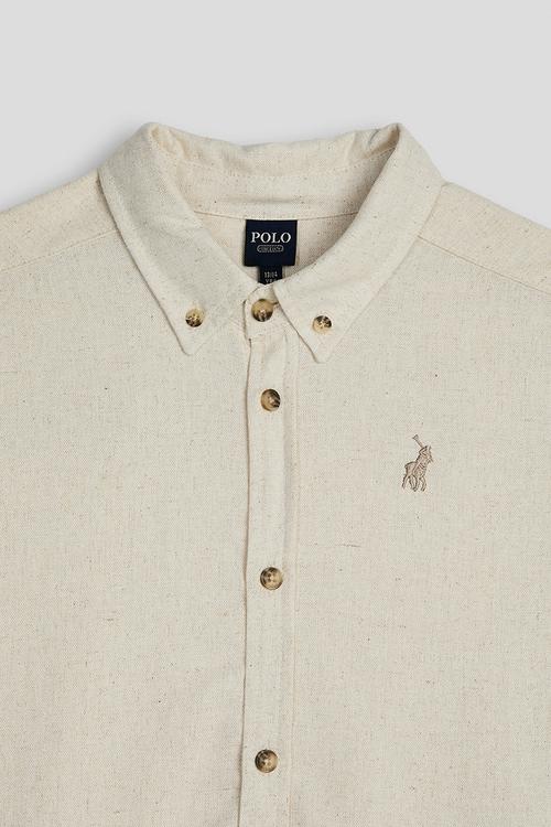 Boys thulani long sleeve shirt - natural