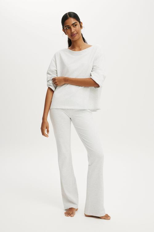 Dreamy soft boatneck long sleeve - light grey marle