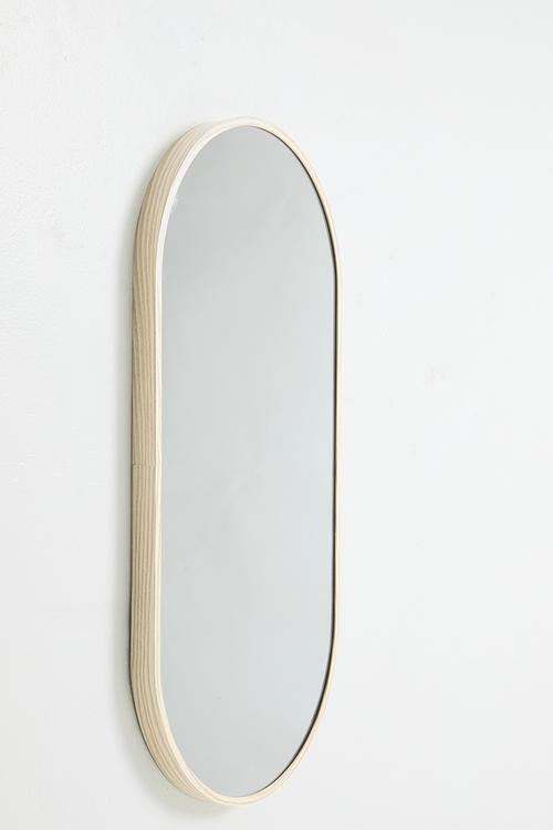 Ollie oval mirror - Natural
