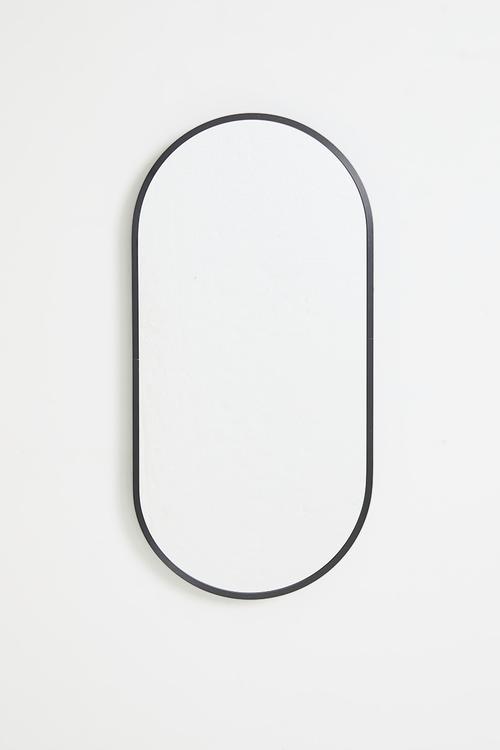 Ollie oval mirror - Black