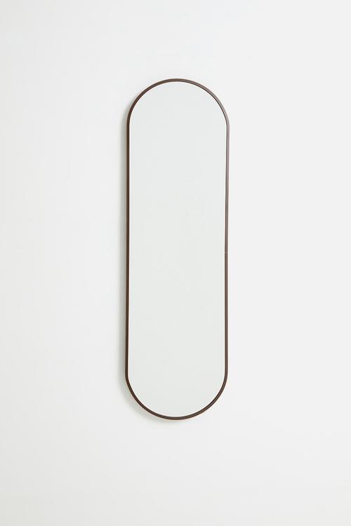 Ollie full length oval mirror - Walnut