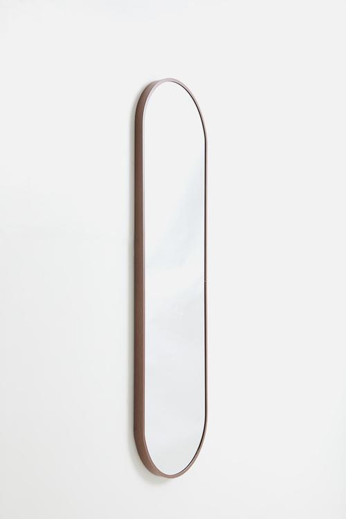 Ollie full length oval mirror - Walnut
