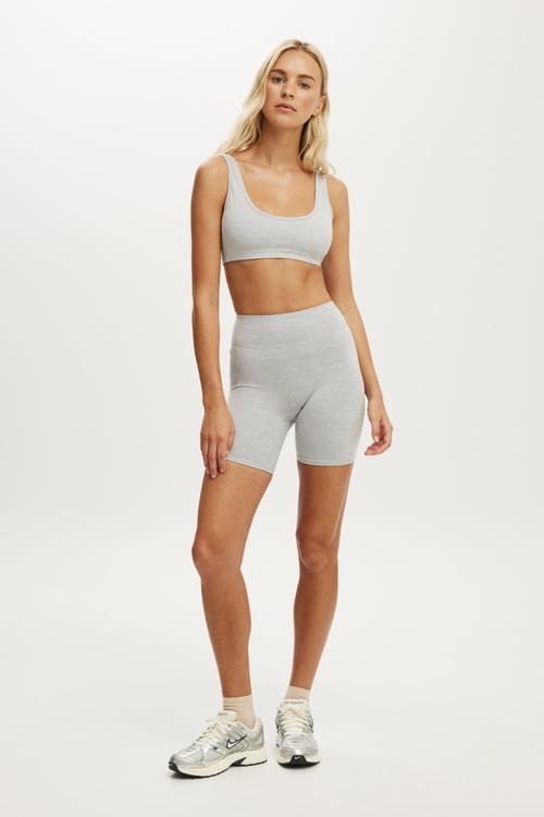 Ultra Soft Contour Bike Short - Light Grey Marle
