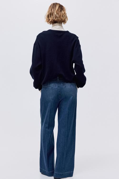 Wide high jeans - denim blue
