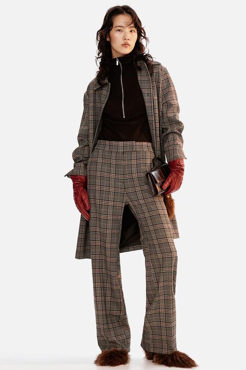 Tailored trousers - mole checked