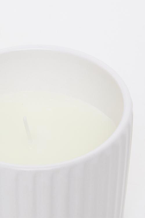 White lotus sage scented candle - white