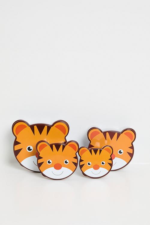 Tiger food storage set of 4 - Orange
