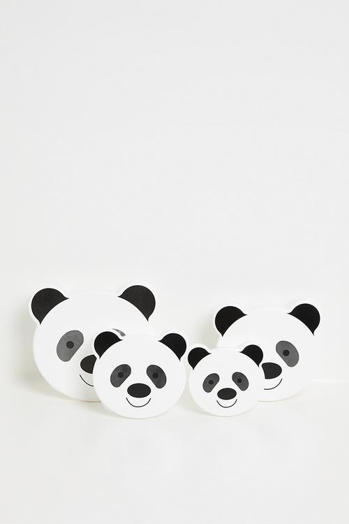Panda food storage set of 4 - White