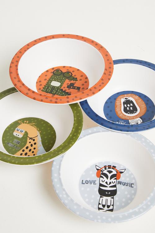 Safari Bowl Set Of 4 - multi