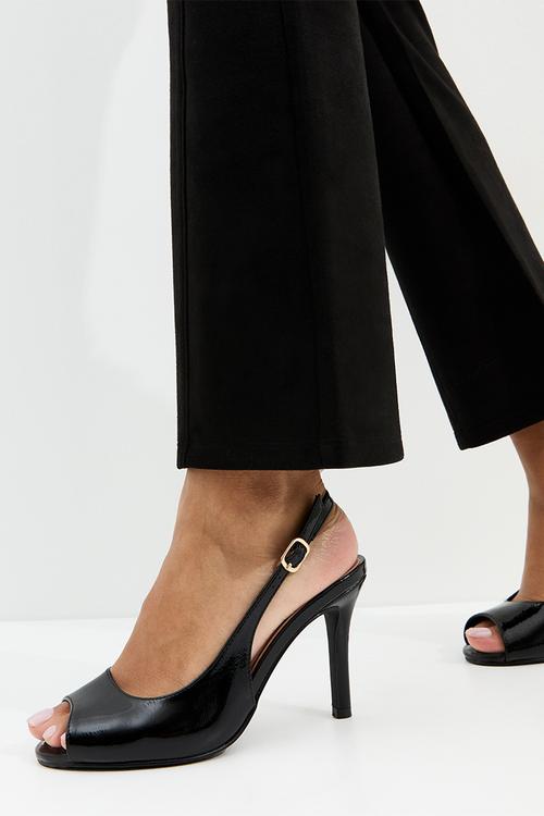 Scorn slingback - black