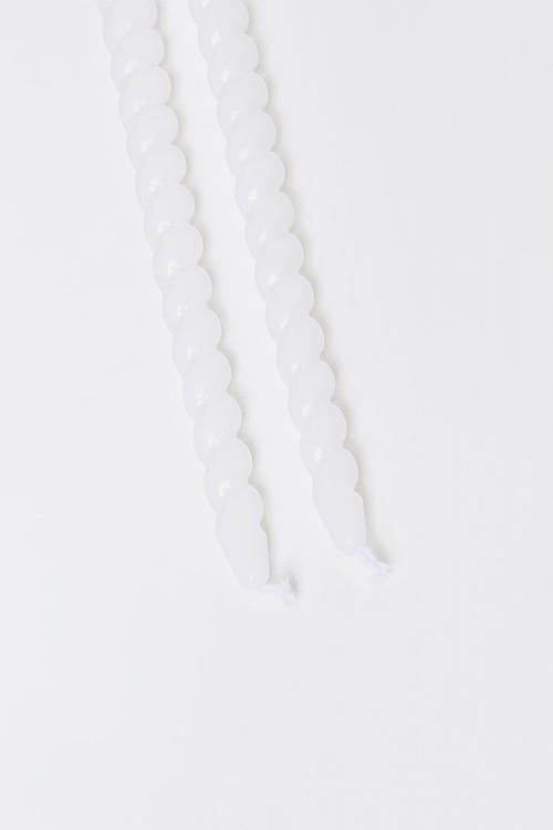 Twisted 20cm dinner candle set of 10 - White