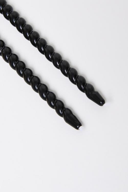 Twisted 20cm dinner candle set of 10 - Black