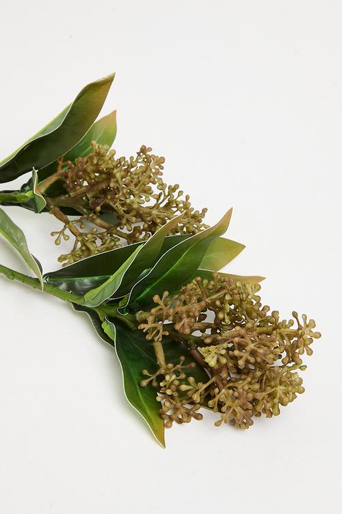 Artificial skimmia stem - Brown