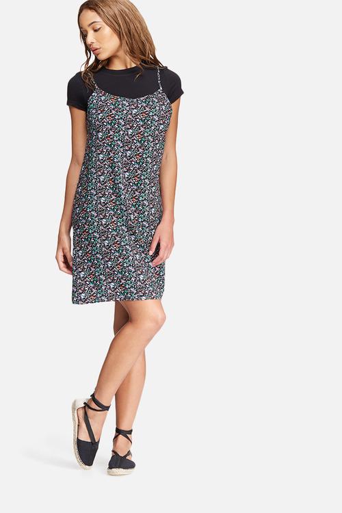 Slip ditsy dress & tee set