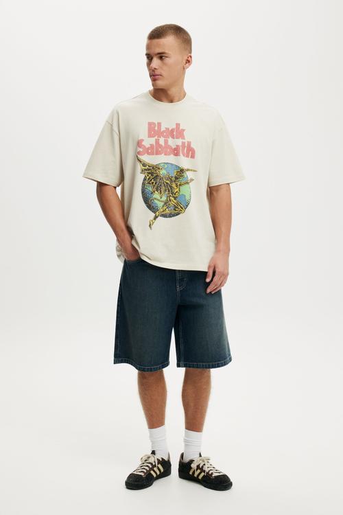 Everyday Fit Music T-Shirt - Lcn Bra Bone/Black Sabbath - Henry