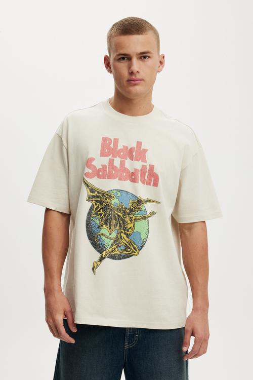 Everyday Fit Music T-Shirt - Lcn Bra Bone/Black Sabbath - Henry