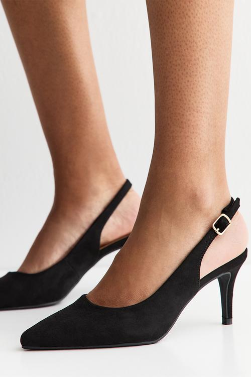 Tempt slingback heel - black