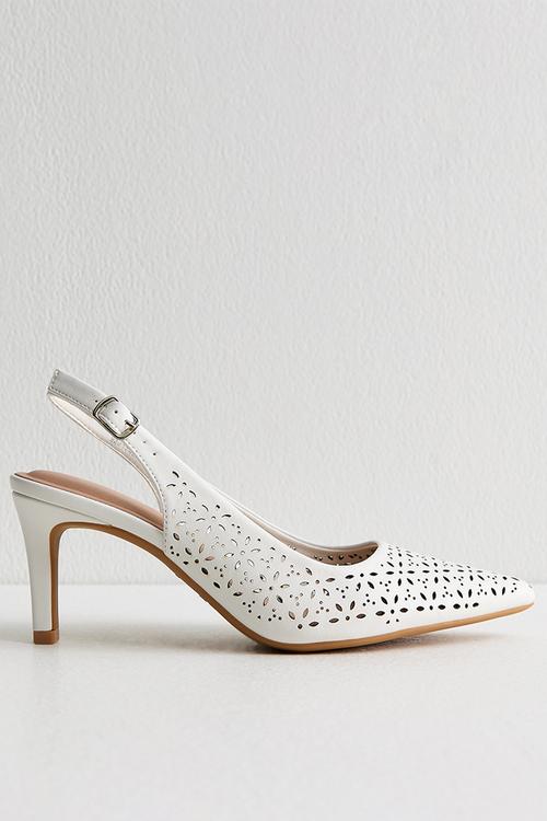 Lazy heel - white