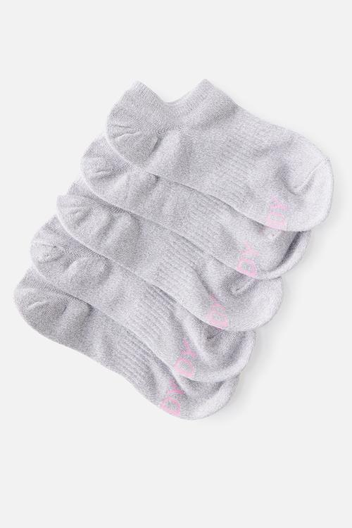 Body low cut sneaker socks 5pk - grey marle