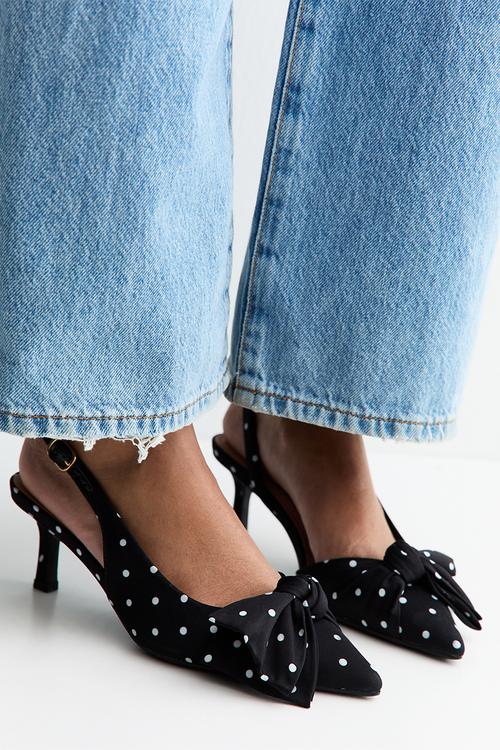 Spot slingback - black