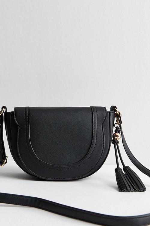 Sian Top Handle Saddle Bag - Black