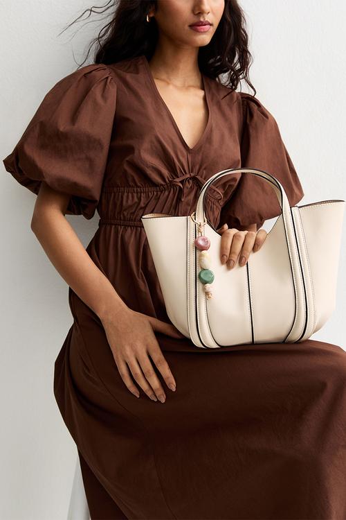 Piper Scoop Mini Tote Bag - White