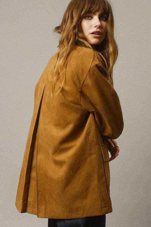 Oversized jacket - dark beige