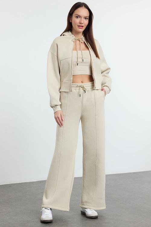 3-Piece Tracksuit Set - Beige