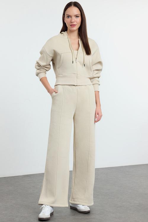 3-Piece Tracksuit Set - Beige