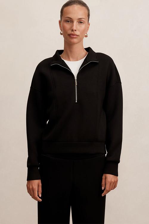 Heidi seam detail lounge jumper in black