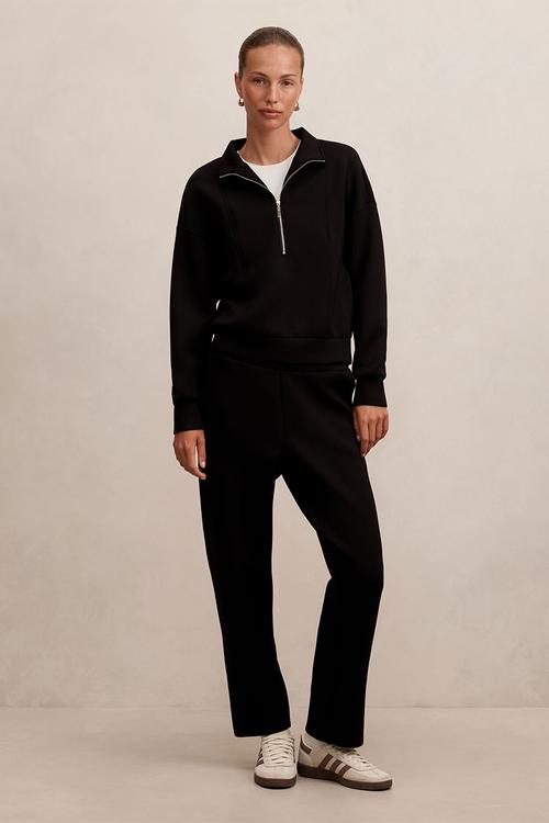Heidi seam detail lounge jumper in black