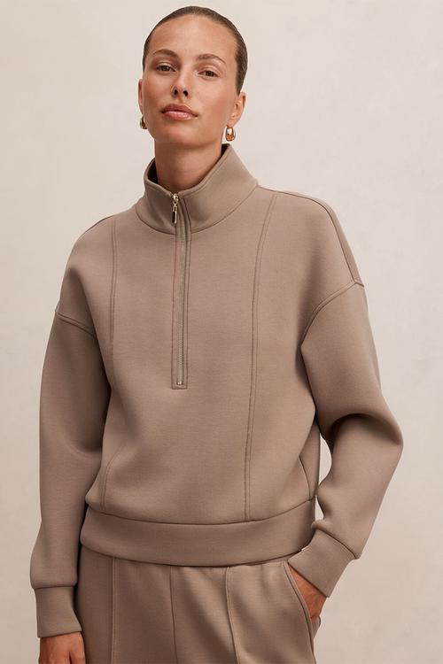 Heidi seam detail lounge jumper in pine bark