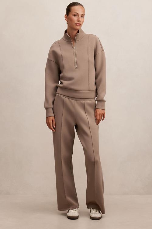 Heidi seam detail lounge jumper in pine bark