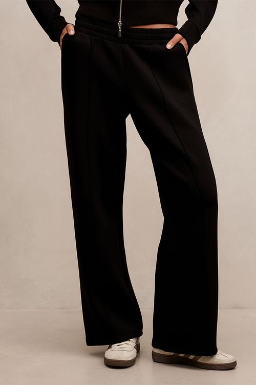 Hunter wide leg lounge pants in black