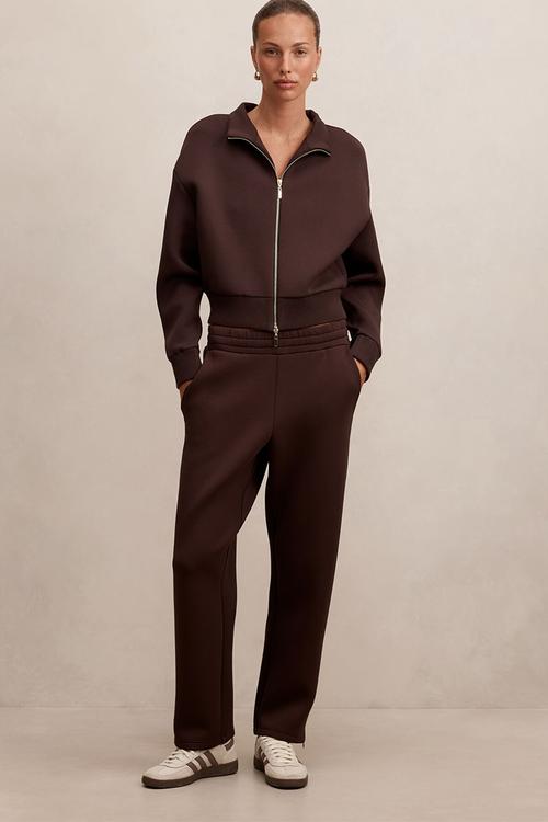 Hunter wide leg lounge pants in chocolate