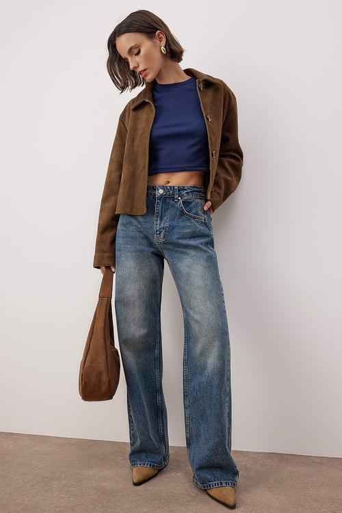 Wide Leg  Jeans - Blue*002