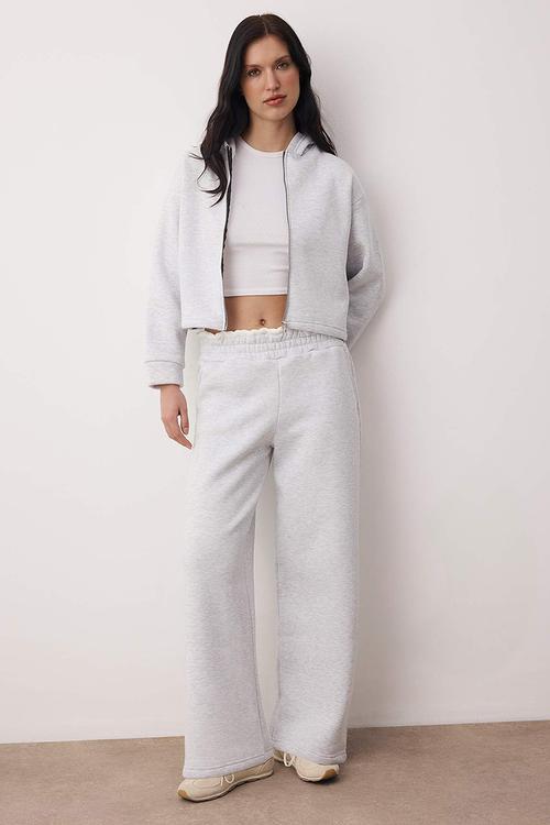 Knitted Tracksuit Set - Grey