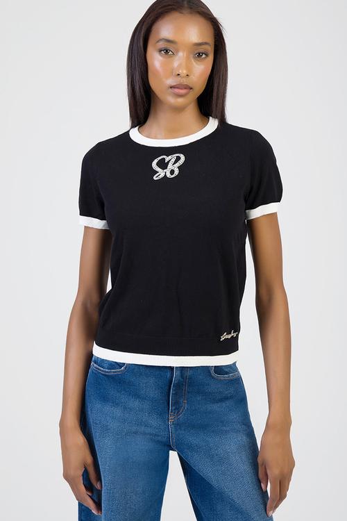New Obsession Knit Top - Black/White