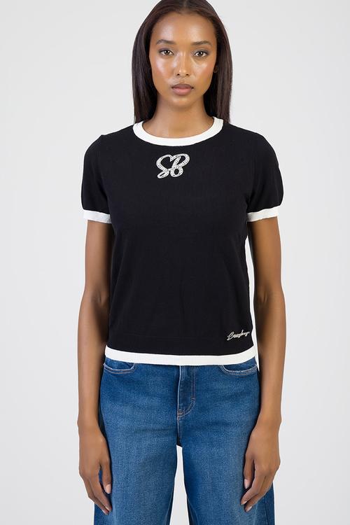 New Obsession Knit Top - Black/White