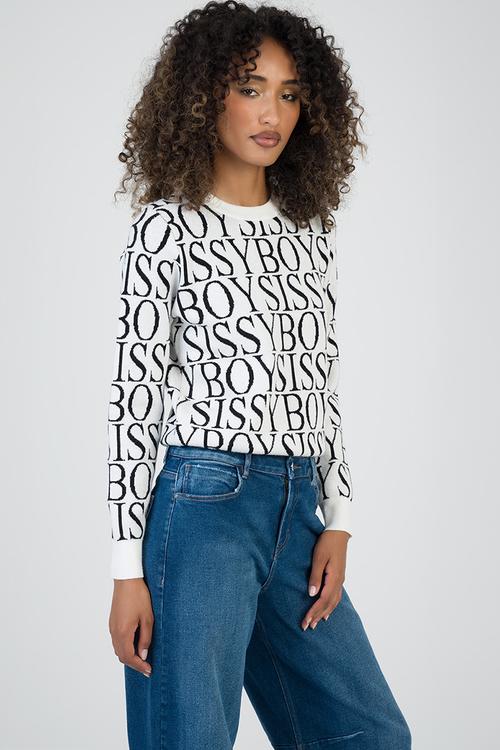 Chelsea Knit Sweater - Off White/Black