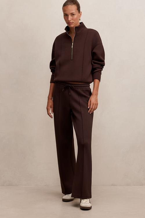 Heidi seam detail lounge jumper in chocolate
