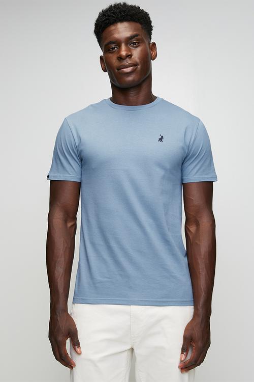 Lucas Essential Crew Neck Short Sleeve Tee - Blue