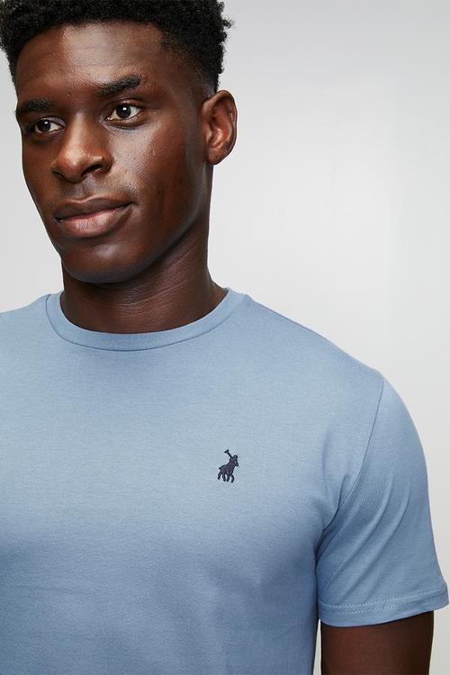 Lucas Essential Crew Neck Short Sleeve Tee - Blue