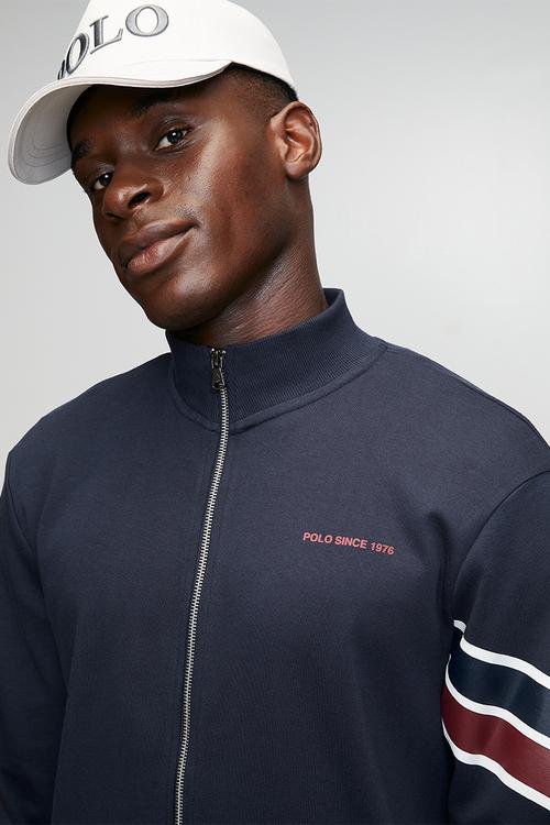 Bronwin Sport Ls Zip Thru Sweat Top - Navy