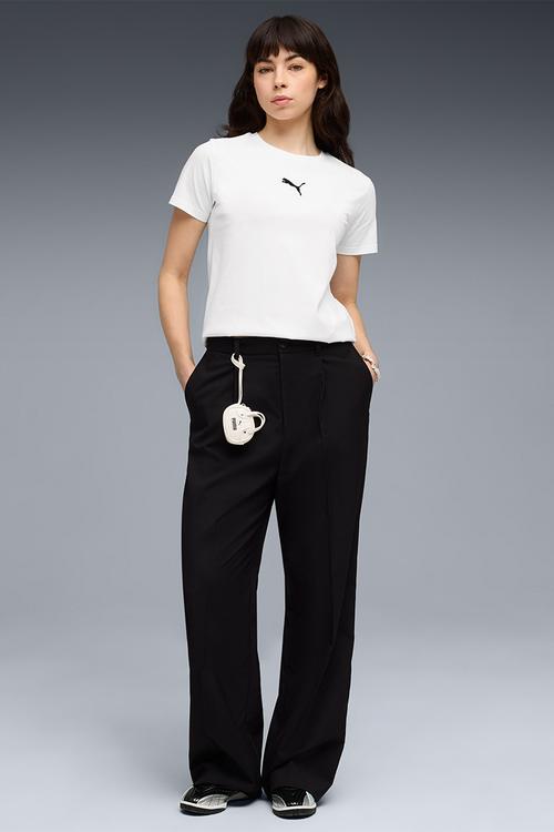 Ess Elevated Comfort Logo Tee W Whi - Puma White