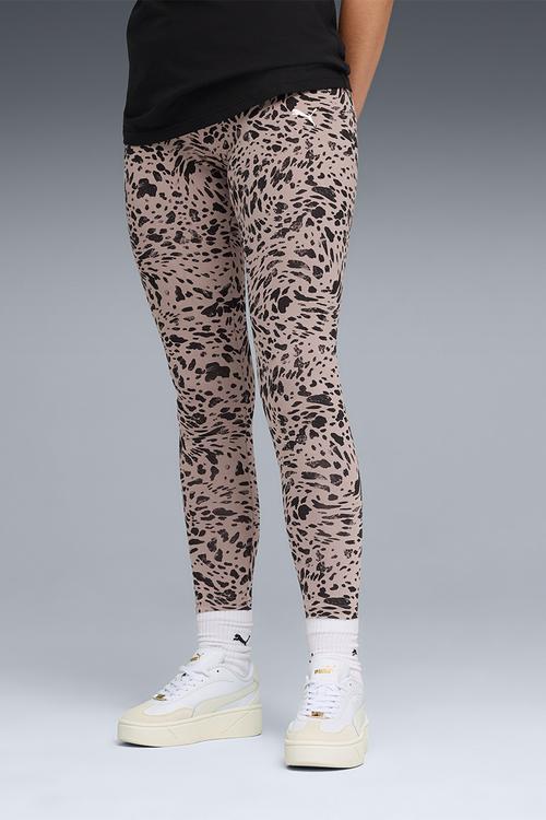 Ess Graphic Animal Mid-Rise Aop Leggings - Sandstone