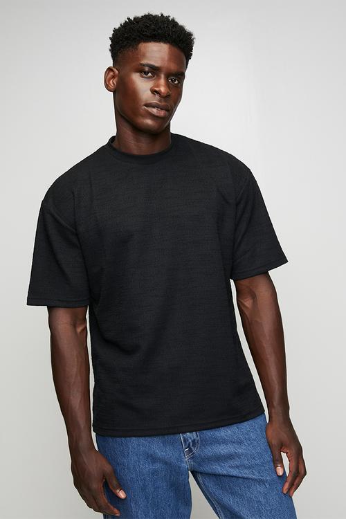 Oversized Fit T-Shirt  - Jet Black